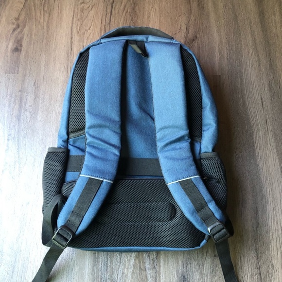 Bruno Cavalli Laptop Backpack Blue 15.6 Inch USB Charging Pockets Padded - Picture 4 of 11